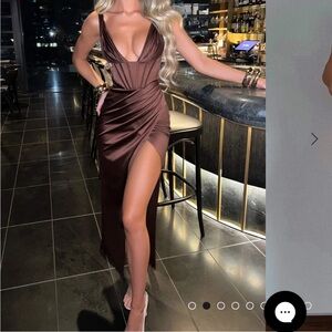 worn once xsmall brown babyboo dress